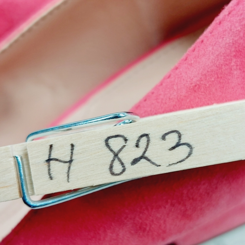 New Cole Haan Vanessa Pink Suede Flats Pointed Toe Block Heel H823 - Picture 13 of 13